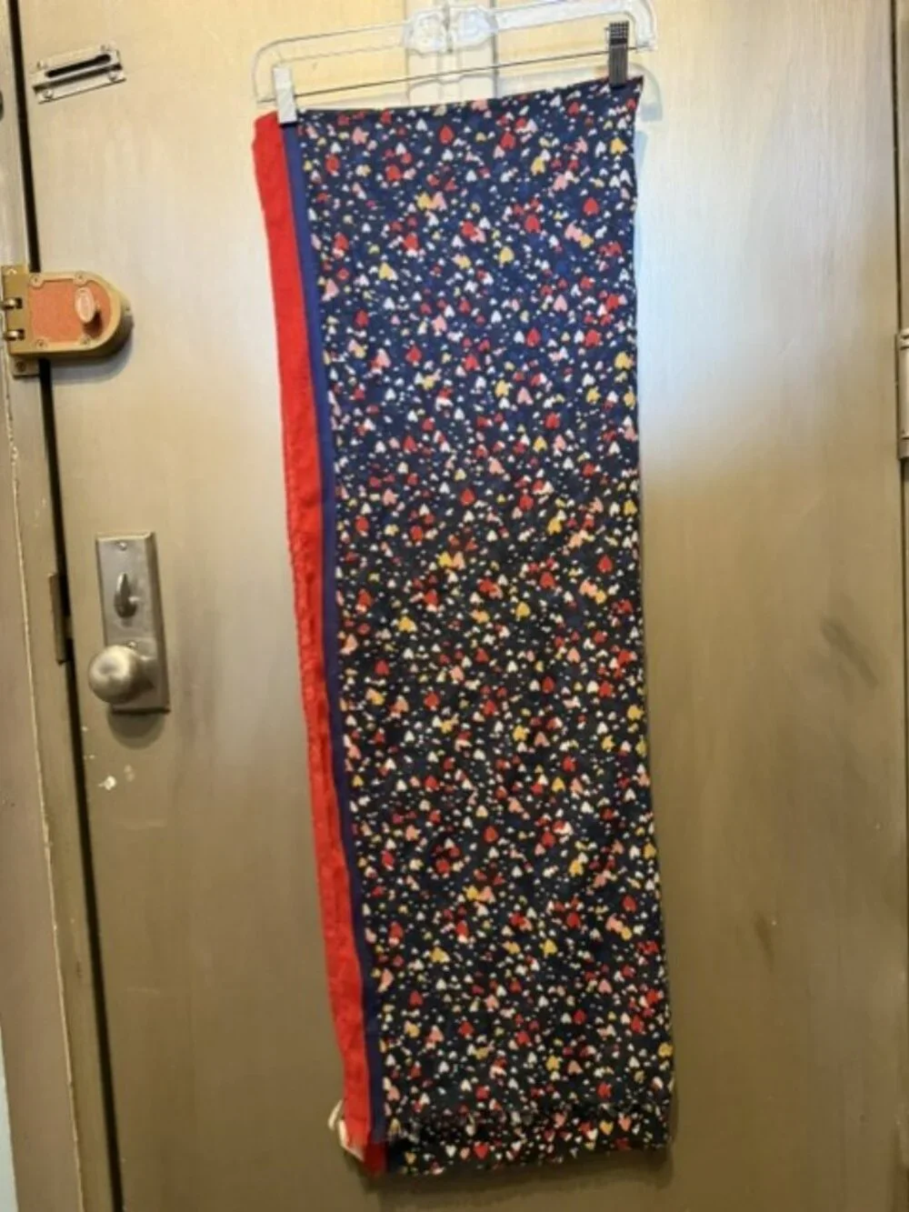 Retro Heart Print oblong Scarf
